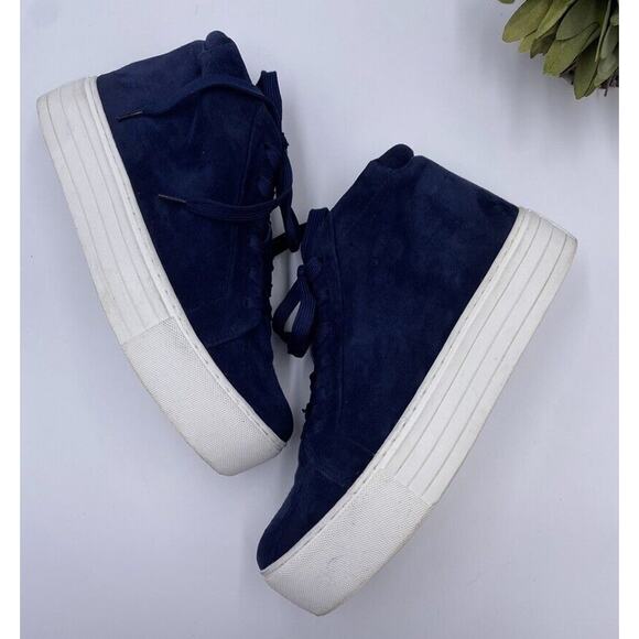 Kenneth Cole NY Janette Blue White Platforms Y2K , Women's Sz 7.5 - Picture 11 of 12